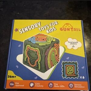 Guntail Sensory Activity Cube Toy Set of 6, Multicolor, 36m+, Fine Motor Skills